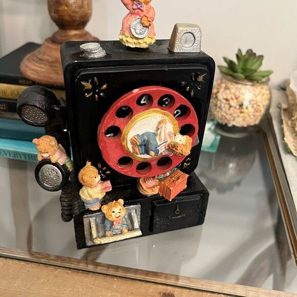 Vintage Music Box Pay Telephone Bears Circa 1996 Collectible. - Picture 4 of 13